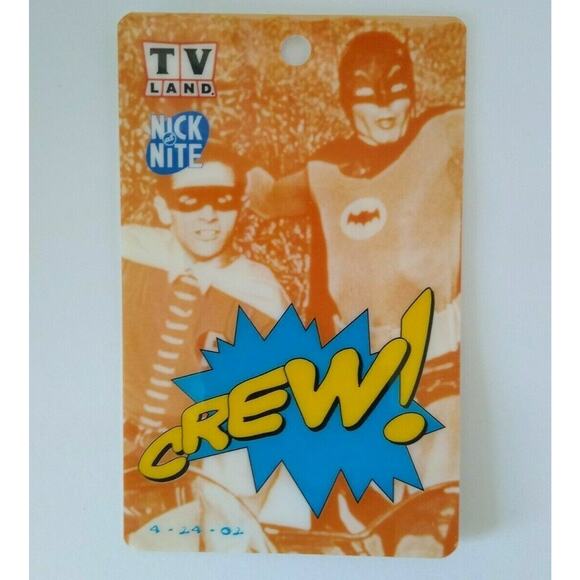 Batman And Robin Special Crew Pass For TV Show Reboot Laminated Superhero 2002 - Picture 2 of 5